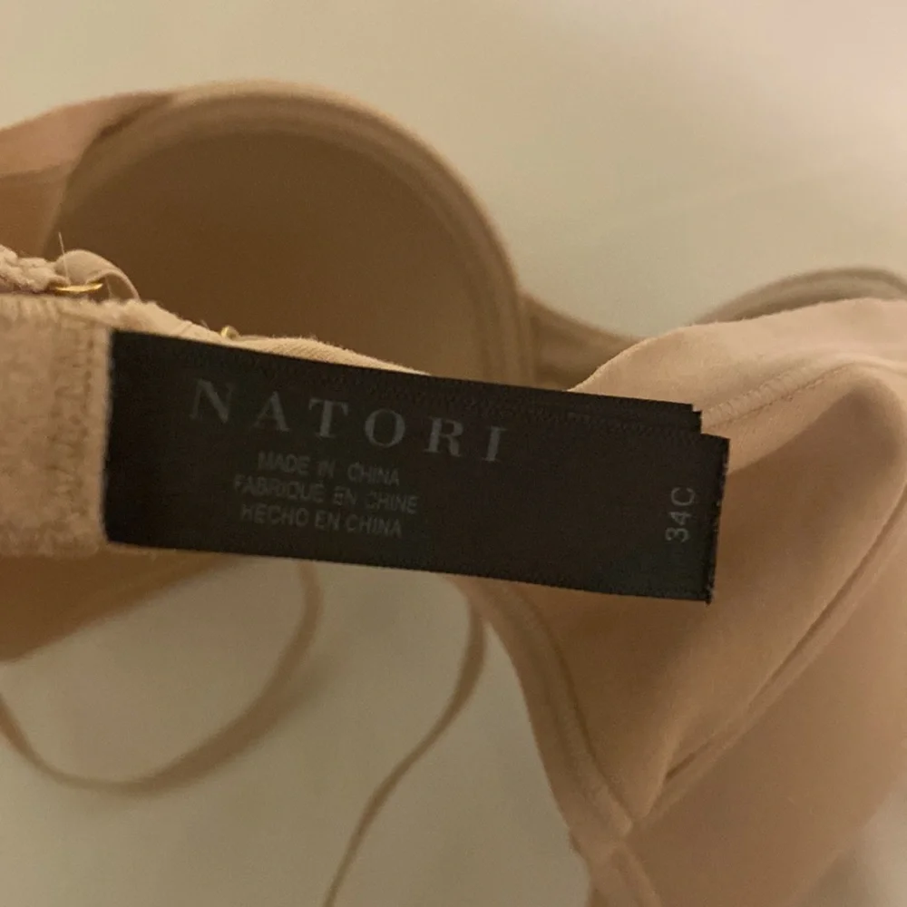 Natori Women’s Underwire Single Hook Clasp Bra Tan Nude Size 34C